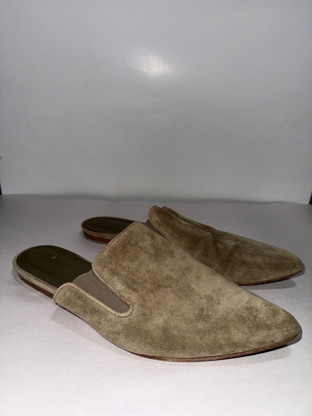 Jenni Kayne suede mule pointed toe slides size 39